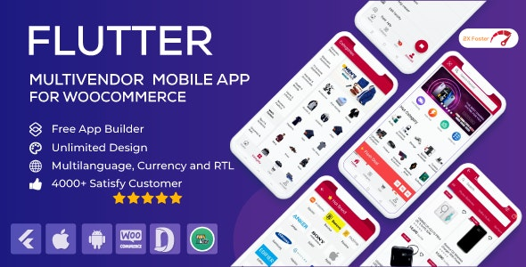 Flutter Multivendor Mobile app for WooCommerce