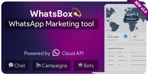 WhatsBox - The WhatsApp Marketing - Bulk Sender, Chat, Bots, SaaS (With All Plugins)- v3.1