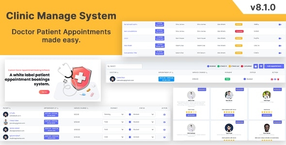 Clinic Management System - Doctor Patient Appointment Management System Laravel - v8.1.0