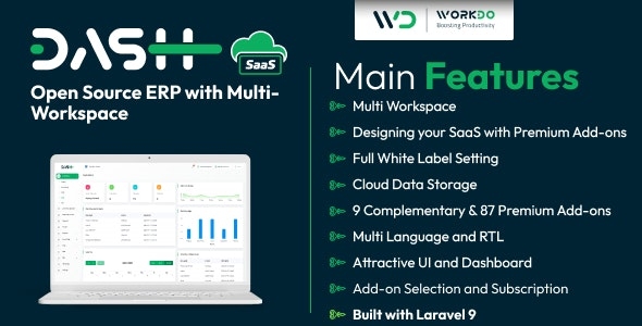 WorkDo Dash SaaS  - Open Source ERP with Multi-Workspace - v3.1