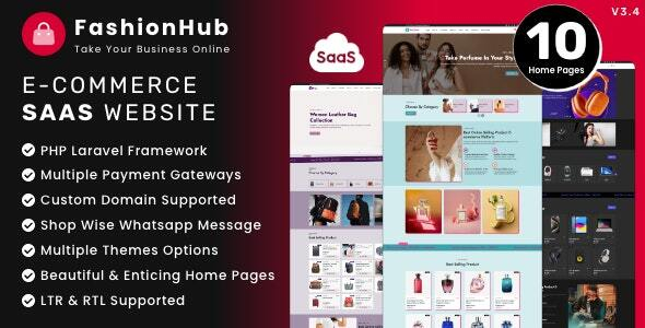 FashionHub SaaS - eCommerce Website Builder For Seamless Online Business