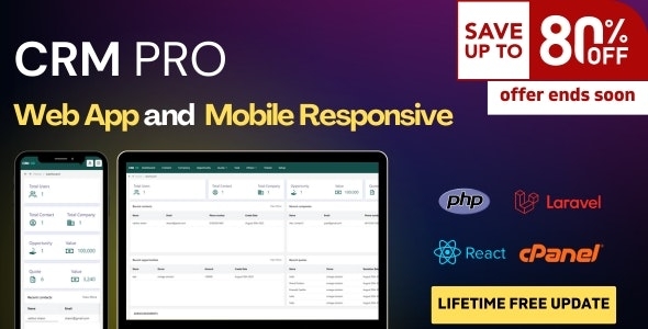 CRM PRO - All in One CRM in Laravel for cPanel v1.0