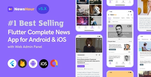 News Hour - Flutter News App for Android & iOS with Admin Panel v5.0.8