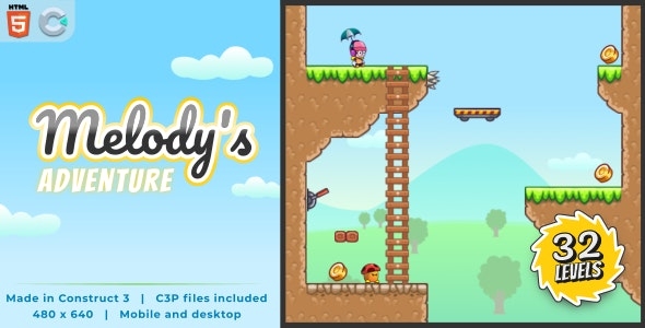 Melody's Adventure - HTML5 Platform game v1.0