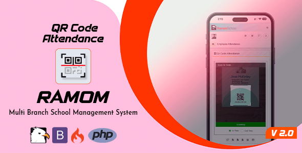 Ramom School QR Code Attendence v2.0