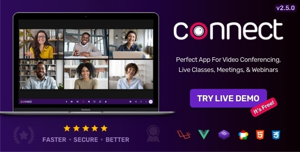 Connect - Video Conference, Online Meetings, Live Class & Webinar, Whiteboard, Live Chat v2.5.0