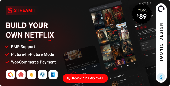 Streamit - Movie, TV Show, Video Streaming Flutter App With WordPress Backend v9.1.0