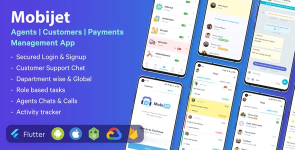 Mobijet - Agents, Customers & Payments Management App | Android & iOS Flutter app