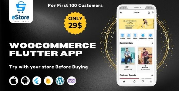 eStore - Build a Flutter eCommerce Mobile App for Android and iOS from WordPress WooCommerce Store