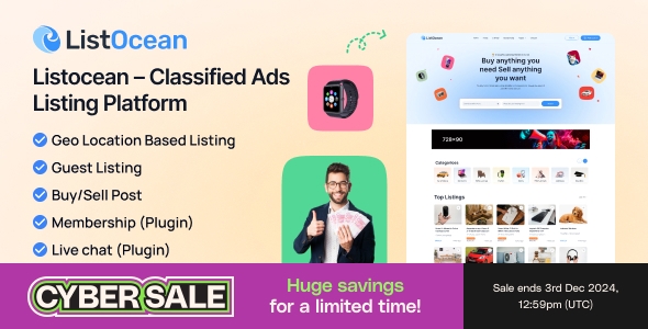 Listocean – Classified Ads Listing Platform v1.0.2