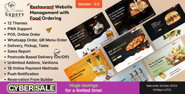 Superv - Restaurant Website Management (Food Ordering) v3.0