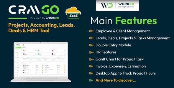 CRMGo SaaS - Projects, Accounting, Leads, Deals & HRM Tool