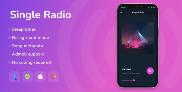 Single Radio - Flutter Full App v1.8