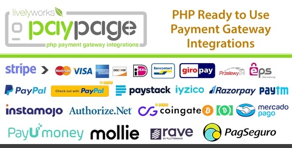 PayPage - PHP ready to use Payment Gateway Integrations v2.0.0