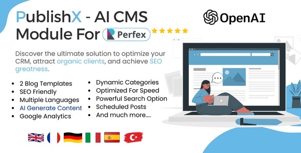 PublishX - AI Powered CMS For Perfex CRM v1.0