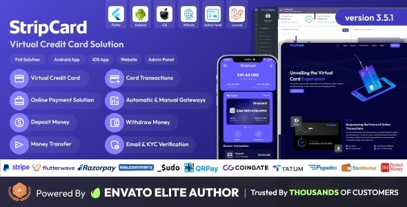 StripCard - Virtual Credit Card Full Solution v2.0.0