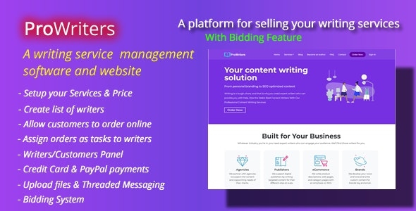 ProWriters - Sell writing services online v2.0