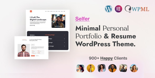 Selfer – Minimal Personal Portfolio WordPress Theme