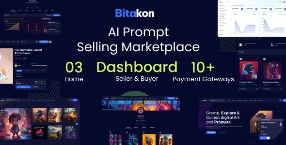 Bitakon - AI Prompt Buy Selling Marketplace (Multi Seller)