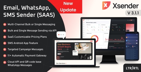 XSender - Bulk Email, SMS and WhatsApp Messaging Application v3.1.1