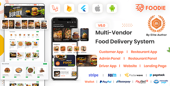 Foodie | UberEats Clone | Food Delivery App | Multiple Restaurant Food Delivery Flutter App