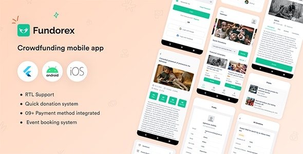 Crowdfunding Platform Flutter Mobile App - Fundorex - v1.0.7