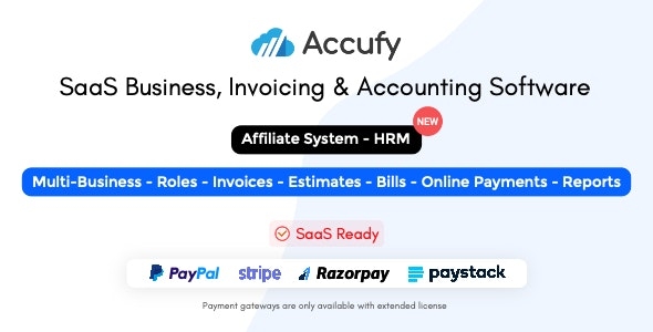 Accufy - SaaS Business, Invoicing & Accounting Software v2.6