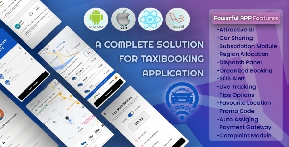 Cab2u - Taxi Solution Android & IOS + Admin Panel + Dispatch Panel v1.4