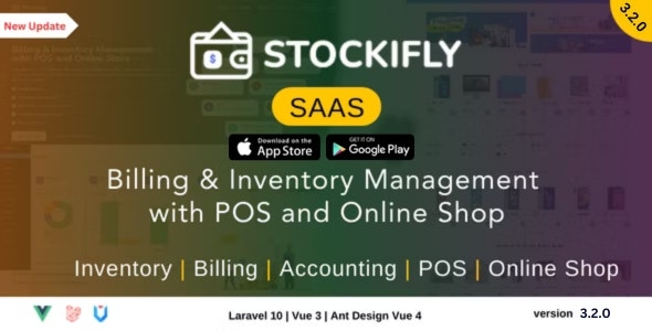 Stockifly SAAS - Billing & Inventory Management with POS and Online Shop v3.1.2