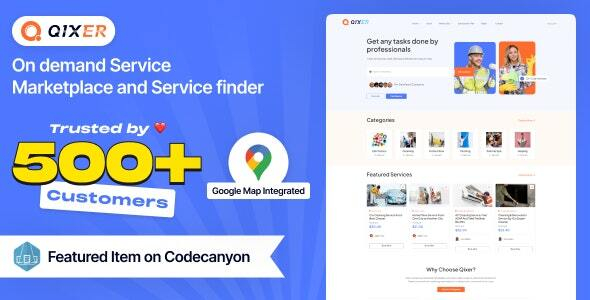 Qixer - Multi-Vendor On demand Handyman Service Marketplace and Service Finder