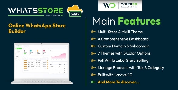 WhatsStore SaaS- Online WhatsApp Store Builder -V7.3