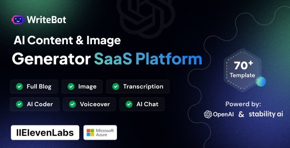 WriteBot - AI Content Generator SaaS Platform v4.7.0