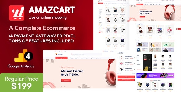 AmazCart - Laravel Ecommerce System CMS v4.0