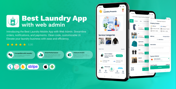 Best laundry app with Admin panel | Laundry booking system | Quick wash | On-Demand Laundry v0.1.0