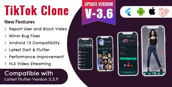 Flutter - TikTok Clone | Triller Clone & Short Video Streaming Mobile App for Android & iOS