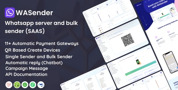 WASender - Whatsapp server and bulk sender (SAAS) v4.3