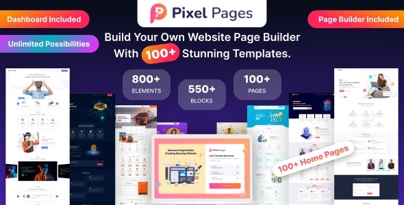 PixelPages - SAAS Application Website Builder for HTML Template - v1.0.3