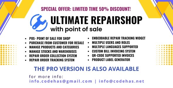 Ultimate repair shop solution with point of sale - v0.6.4