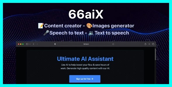 66aix - AI Content, Chat Bot, Images Generator & Speech to Text (SAAS) - v22.0.0