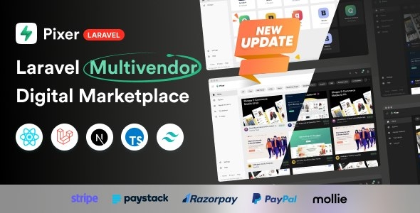 Pixer - React Laravel Ecommerce Multivendor Digital Marketplace - v6.4.0