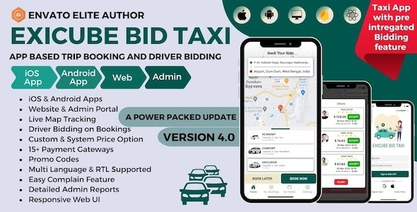 Exicube Bid Taxi App - v4.0.0