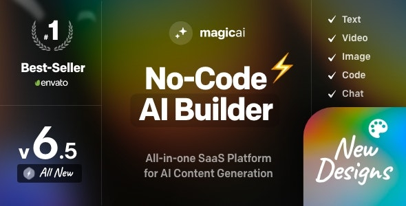 MagicAI - OpenAI Content, Text, Image, Video, Chat, Voice, and Code Generator as SaaS