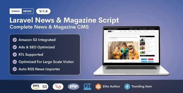 ONNO - Laravel News & Magazine Script