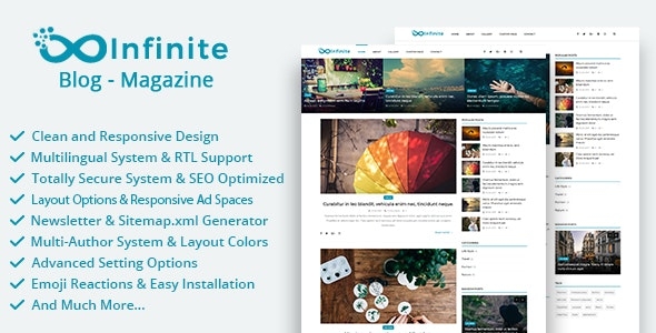 Infinite - Blog & Magazine Script v4.4