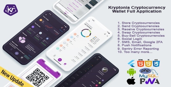 Kryptonia Cryptocurrency Wallet App v2.0