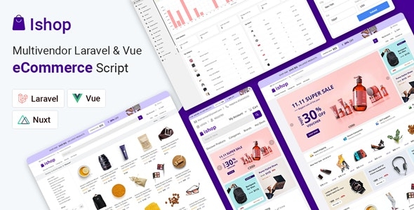 Ishop eCommerce - PWA Multivendor eCommerce CMS - Laravel & Vue v3.2.7