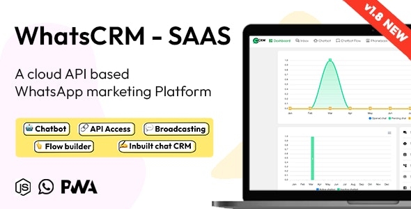 WhatsCRM- Chatbot, Flow Builder, API Access, WhatsApp CRM SAAS System v1.8