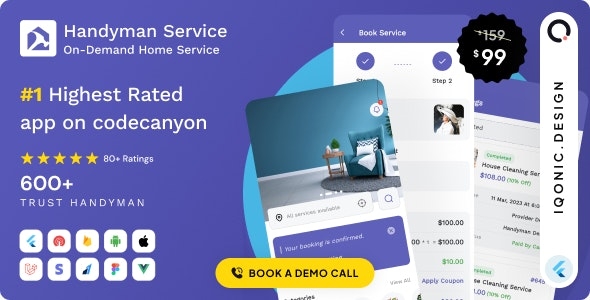 Handyman Service - On-Demand Home Service Flutter App with Complete Solution