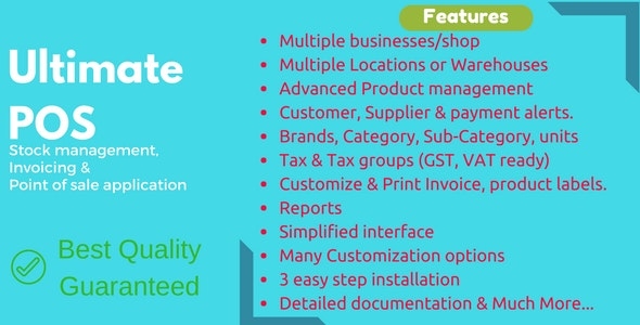 Ultimate POS - Best ERP, Stock Management, Point of Sale & Invoicing application v6.3