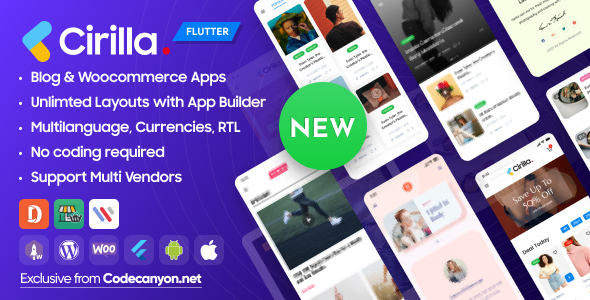 Cirilla - Multipurpose Flutter App For Wordpress & Woocommerce